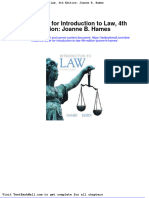 Test Bank For Introduction To Law 4th Edition Joanne B Hames