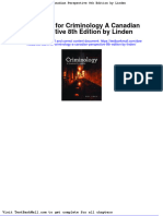 Test Bank For Criminology A Canadian Perspective 8th Edition by Linden