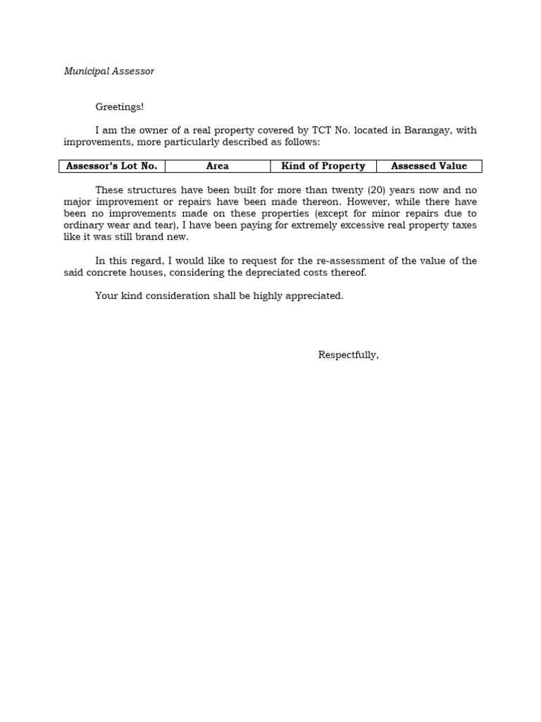 Assessor Request Edit PDF