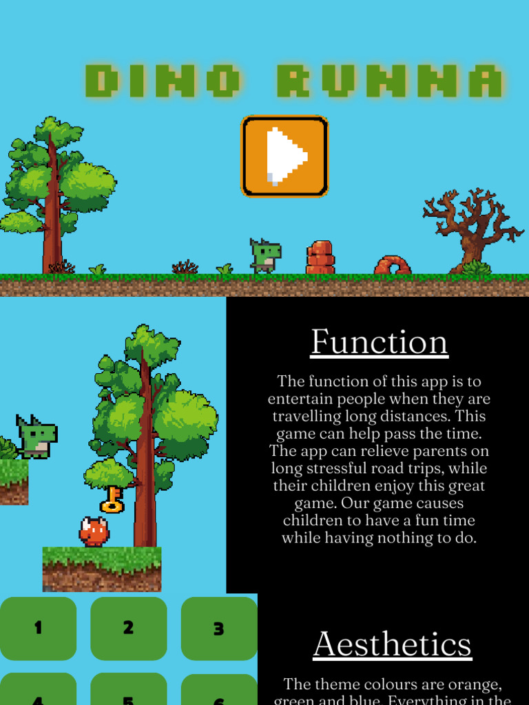 Run dino run - a game example from the GDevelop game making app