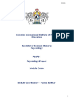 Psychology Project PC6P01 - Module Guide