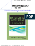 Solution Manual For Foundations in Nursing Research 6 e 6th Edition 0132118572