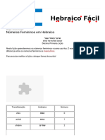 Hebraico Fácil - Números Femininos em Hebraico