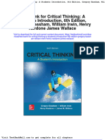 Test Bank For Critical Thinking A Students Introduction 6th Edition Gregory Bassham William Irwin Henry Nardone James Wallace