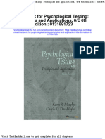 Test Bank For Psychological Testing Principles and Applications 6 e 6th Edition 0131891723