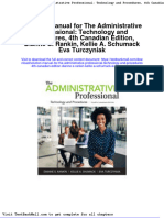 Solution Manual For The Administrative Professional Technology and Procedures 4th Canadian Edition Dianne S Rankin Kellie A Schumack Eva Turczyniak