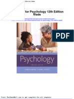 Test Bank For Psychology 12th Edition Wade