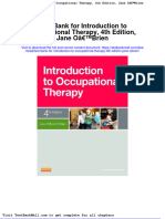 Test Bank For Introduction To Occupational Therapy 4th Edition Jane Obrien