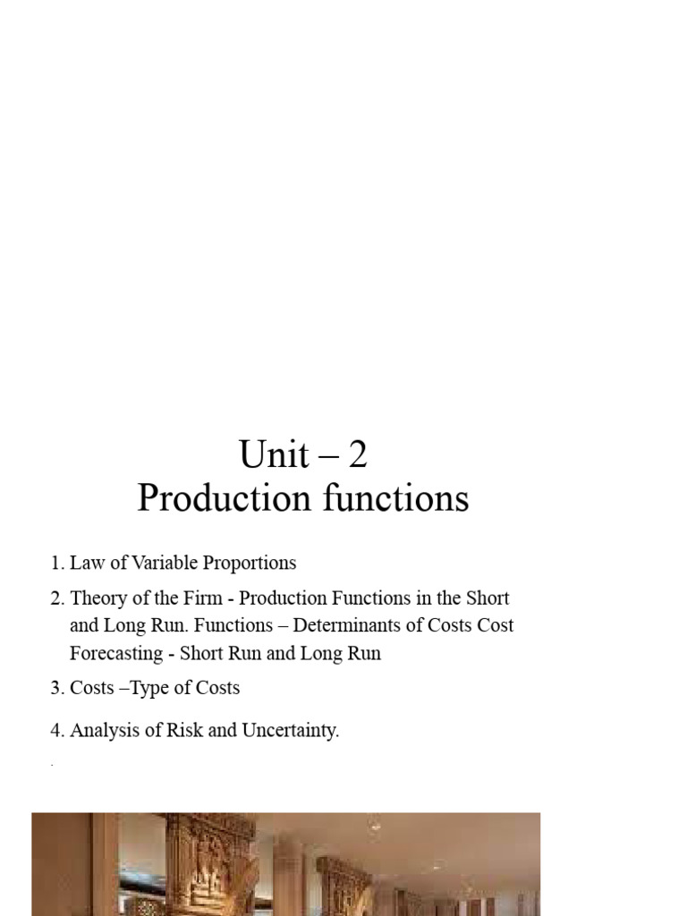 Understanding Production Functions and Costs | PDF | Production ...