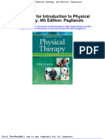 Test Bank For Introduction To Physical Therapy 4th Edition Pagliarulo