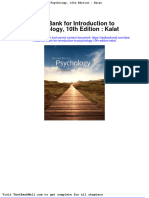 Test Bank For Introduction To Psychology 10th Edition Kalat