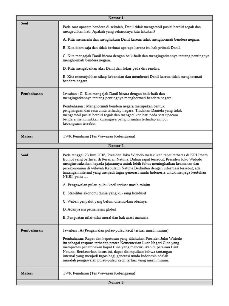 Integritas dalam Seleksi ASN dan Nasionalisme | PDF