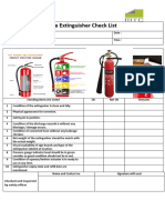 Fire Extinguisher Check List