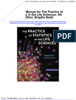 Solution Manual For The Practice of Statistics in The Life Sciences 4th Edition Brigitte Baldi