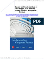 Solution Manual For Fundamentals of Corporate Finance 10th Edition Richard Brealey Stewart Myers Alan Marcus