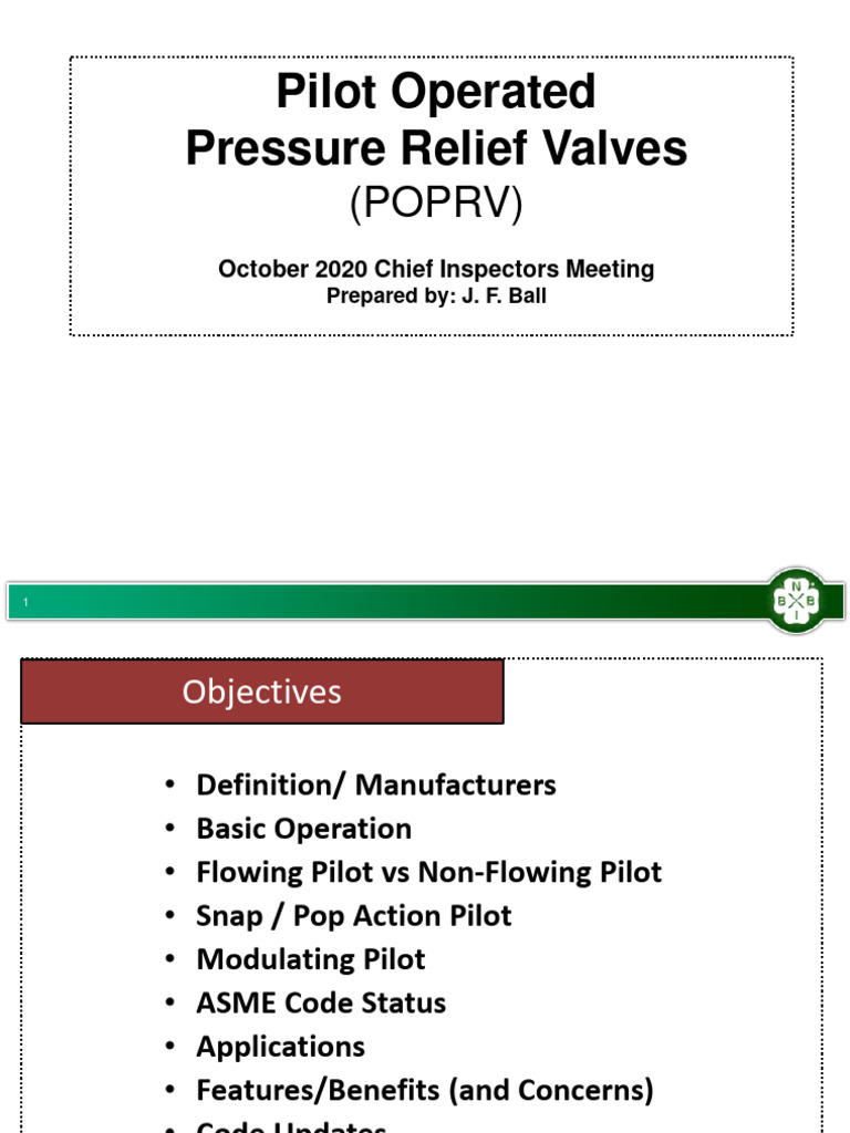Pilot Operated Pressure Relief Valves Overview | PDF | Valve | Pressure