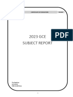 2023 AL Subject Report