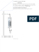 3e Physique Chimie Le Poids Et La Masse D Un Objet