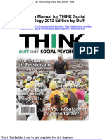 Solution Manual For Think Social Psychology 2012 Edition by Duff