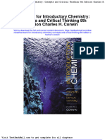 Test Bank For Introductory Chemistry Concepts and Critical Thinking 8th Edition Charles H Corwin