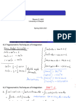 6.3 Trigonometric Techniques of Integration