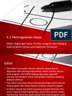 Materi Pemrograman Dasar 3 Editor, Lingkungan Kerja, Struktur Program Dan Menguji Kode Program Bahasa Pemrograman Komputer