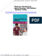 Test Bank For Introductory Medical Surgical Nursing 10th Edition Barbara Timby
