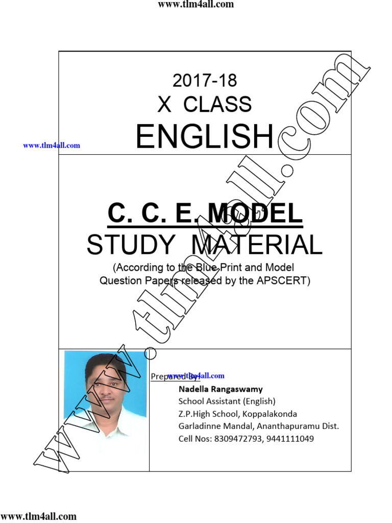 8th Class English Study Material Pdf Free Download