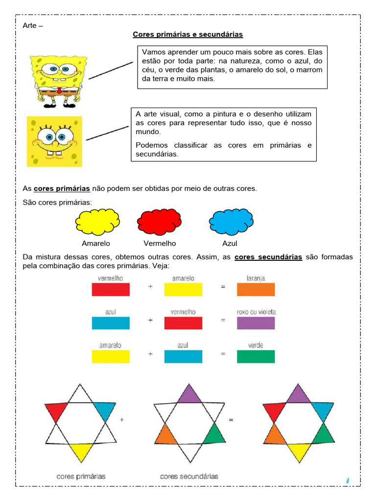 Cores Primárias e Secundárias na Arte | PDF