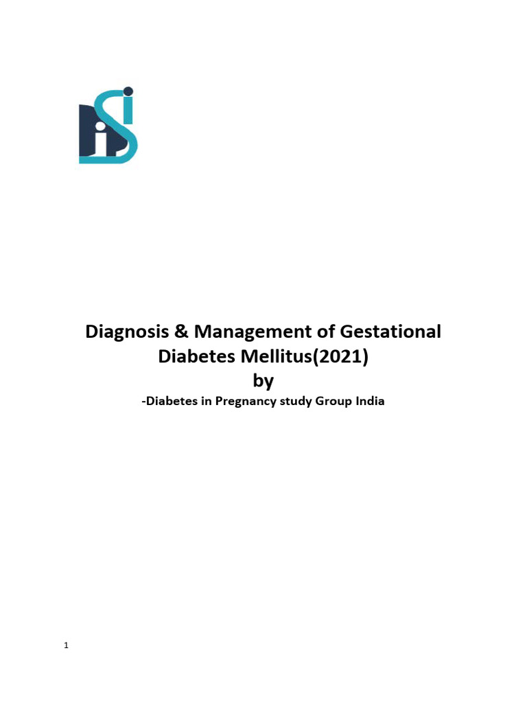 DIPSI Guidelines for Gestational Diabetes | PDF | Gestational Diabetes ...