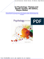 Test Bank For Psychology Themes and Variations Briefer Version 9th Edition Wayne Weiten