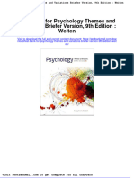 Test Bank For Psychology Themes and Variations Briefer Version 9th Edition Weiten