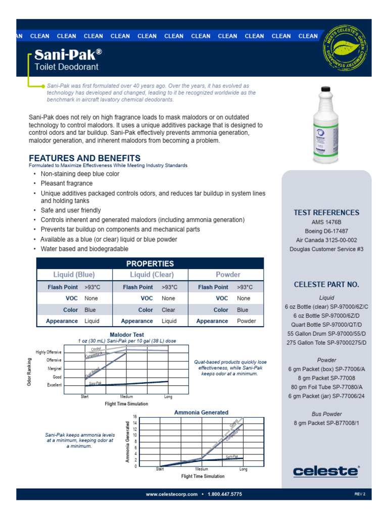 SaniPak Tds Rev 2 PDF Aviation