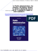 Test Bank For Public Administration An Action Orientation 7th Edition Robert B Denhardt Janet V Denhardt Tara A Blanc Isbn 10 113393921x Isbn 13 9781133939214