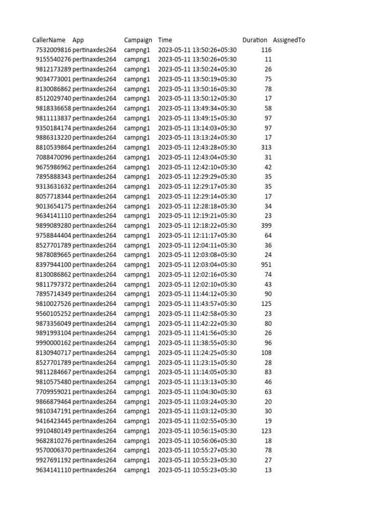 Call Campaign Data Analysis Report | PDF