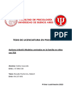 Tesis de Licenciatura en Psicología: Autismo Infantil: Modelos Centrados en La Familia en Niños Con TEA