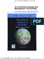 Test Bank For Investment Analysis and Portfolio Management 11th by Reilly