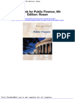 Test Bank For Public Finance 9th Edition Rosen