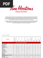 Tim Hortons Nutrition Information 2025 | PDF | Fat | Nutrition Facts Label