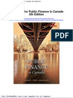 Test Bank For Public Finance in Canada 5th Edition