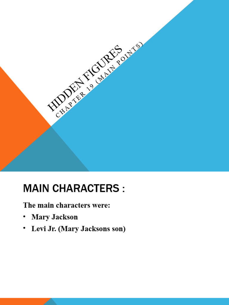 Hidden figures chapter 19 main points pdf