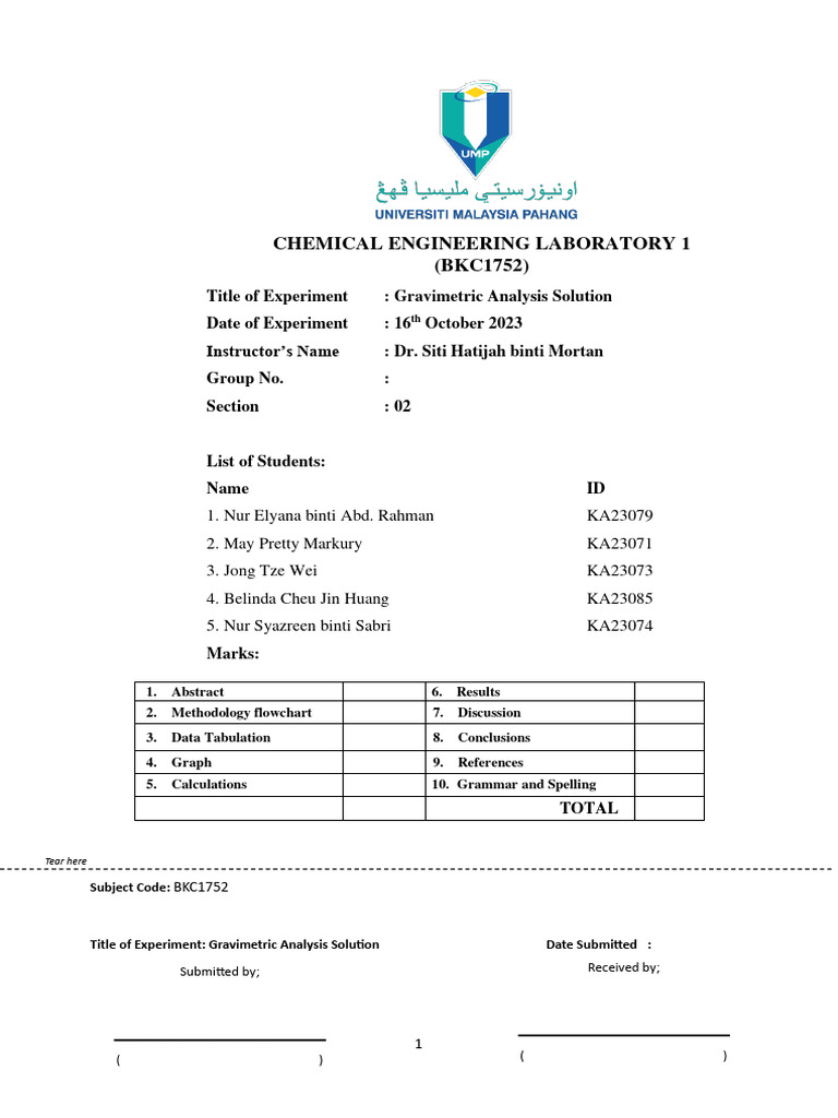 lab-report-1-gravimetric-analysis-solution-pdf-mole-unit