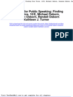 Test Bank For Public Speaking Finding Your Voice 10 e Michael Osborn Suzanne Osborn Randall Osborn Kathleen J Turner