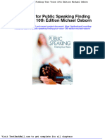 Test Bank For Public Speaking Finding Your Voice 10th Edition Michael Osborn