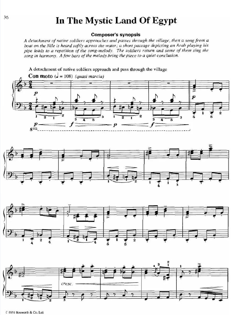 Ketelbey in The Mystic Land of Egypt PDF