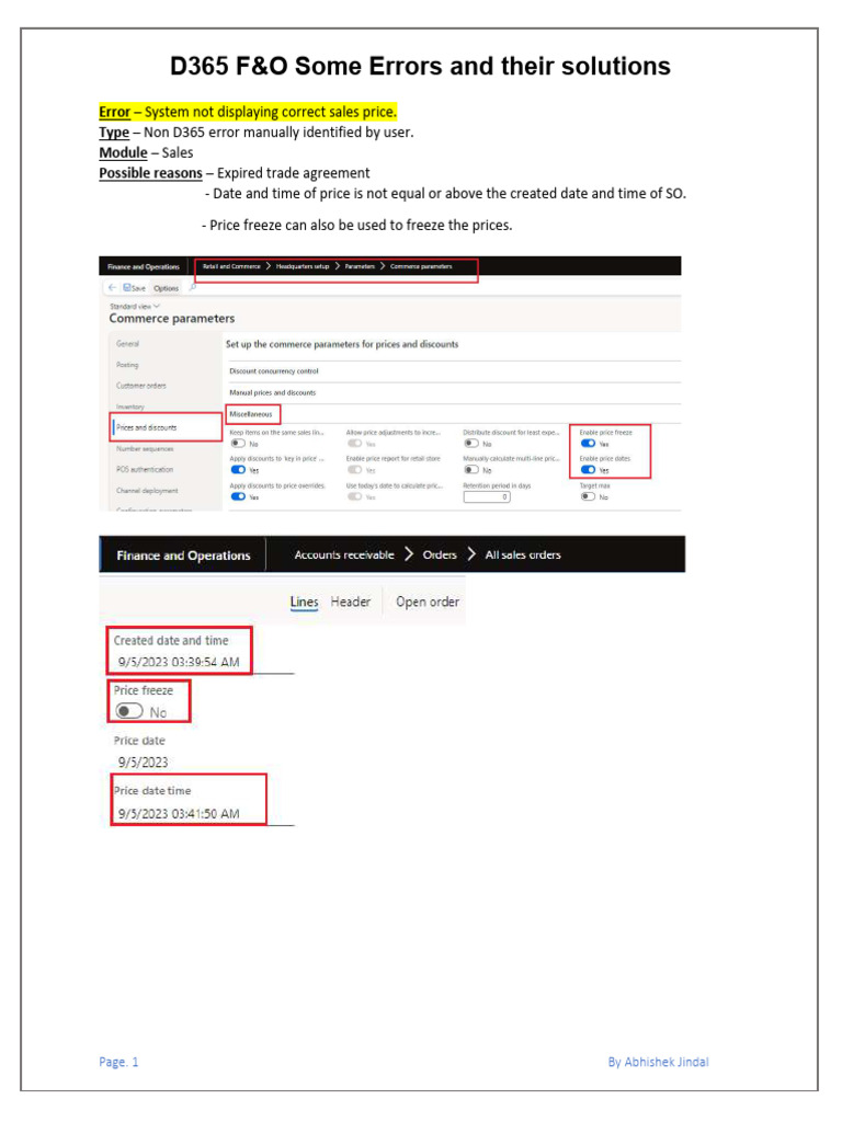 D365 F&O Error Solutions Guide | PDF | Warehouse | Inventory