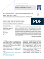 Mechanical Properties of 3D Printed Concrete in Hot Temperatures