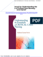 Solution Manual For Understanding The Essentials of Critical Care Nursing 0131722107