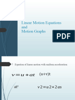 Linear Motion Equations and Motion Graphs
