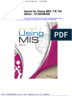 Solution Manual For Using Mis 7 e 7th Edition 0133546438